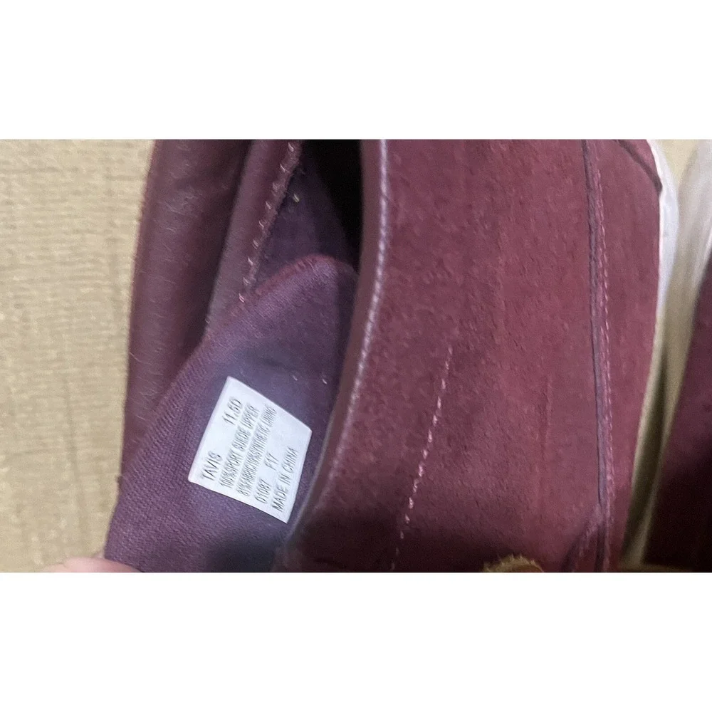 Polo Ralph Lauren Tavis Mens Burgundy Suede Moc Toe Chukka Boots Size 11.5 D